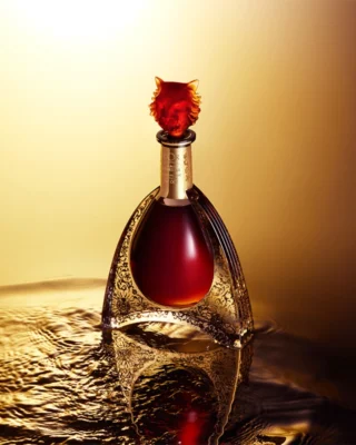 Cognac Martell Gold tiger decanter