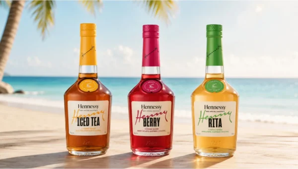 hennessy rita, iced tea and berry